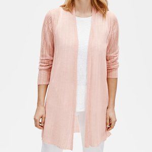 Eileen Fisher - Linen Blend Sheer Button up - Light Pink
